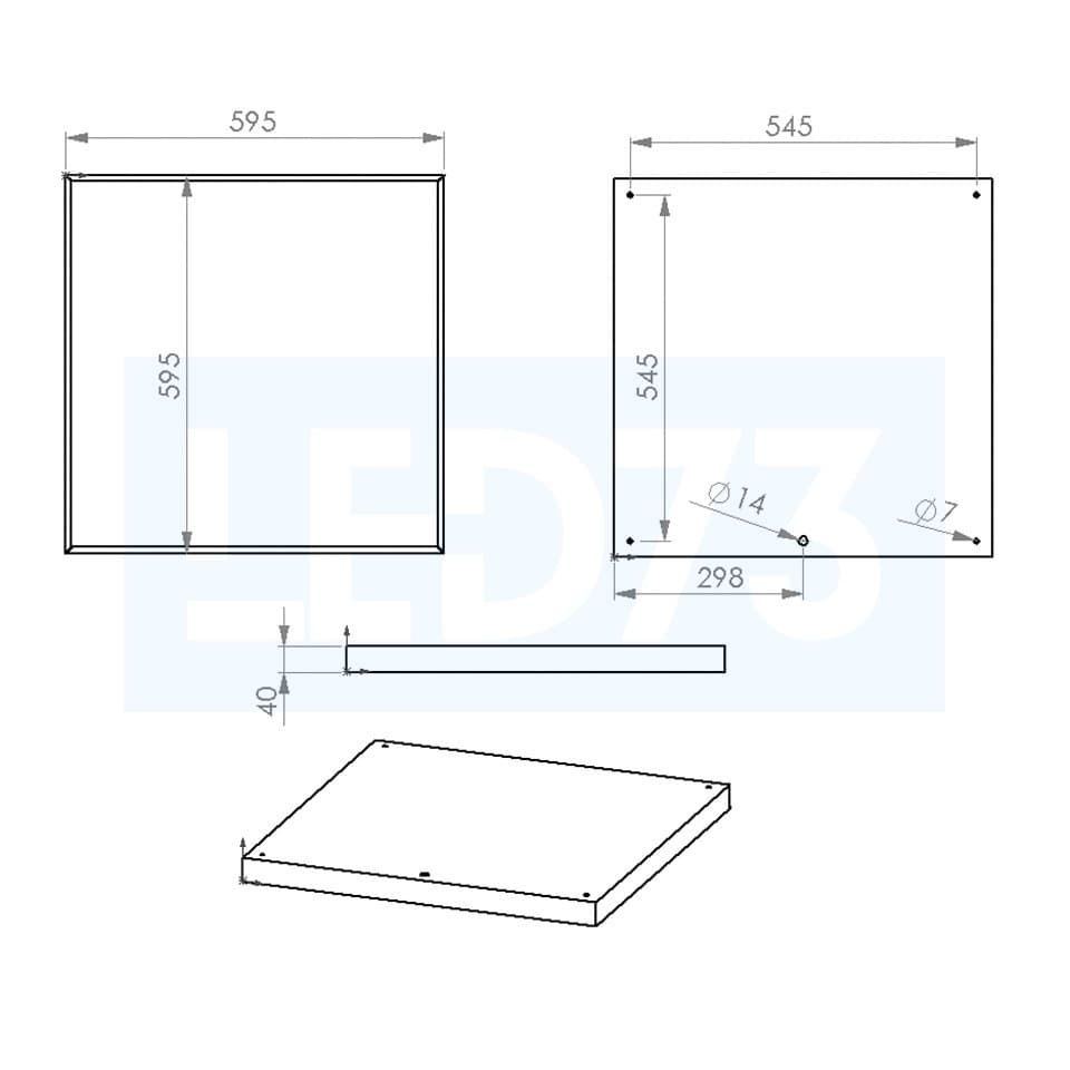 Светильник светодиодный Армстронг 72Вт 595х595х40мм