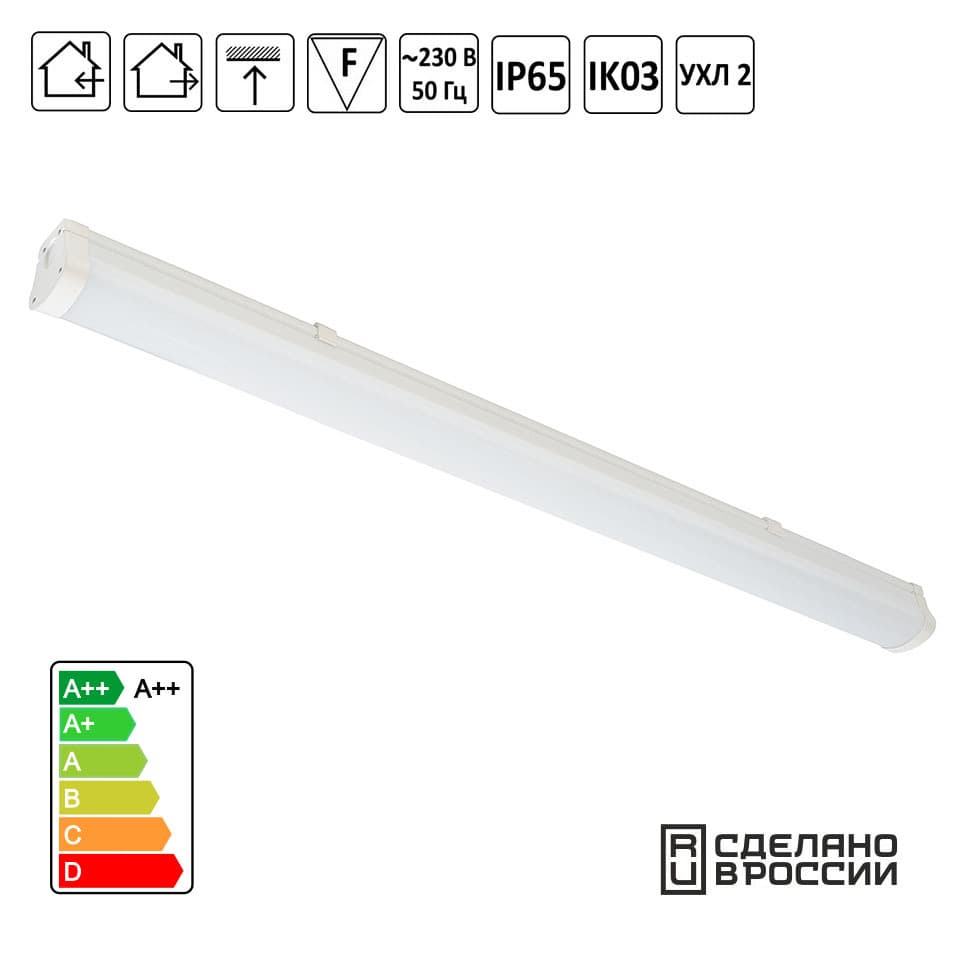 Светильник светодиодный ДСО 18Вт 600х76х76мм