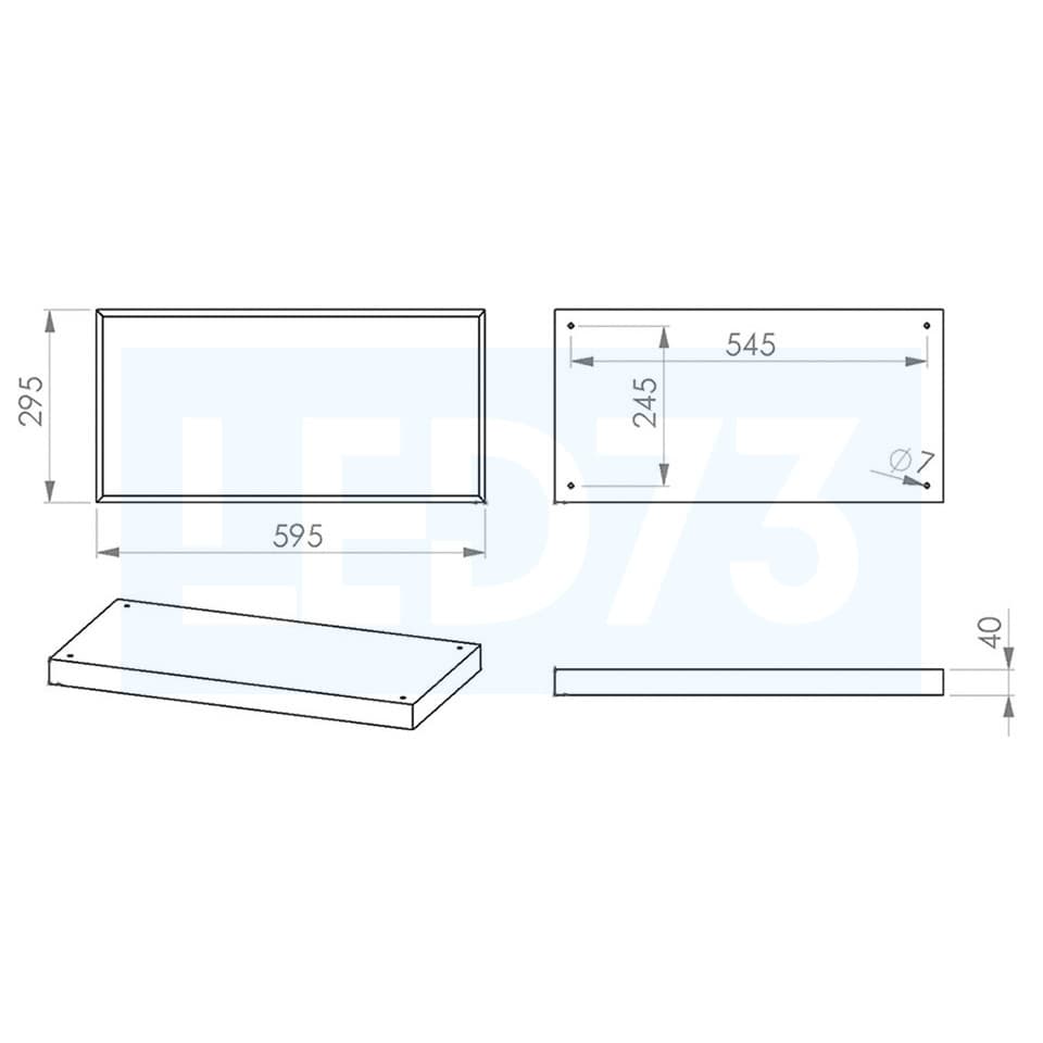Светильник светодиодный Армстронг-Мини 15Вт 595х295х40мм