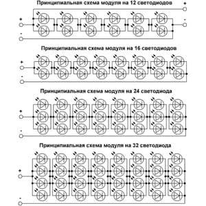 Модуль светодиодный 16-32LED, 498х10х0,7мм (IP00)